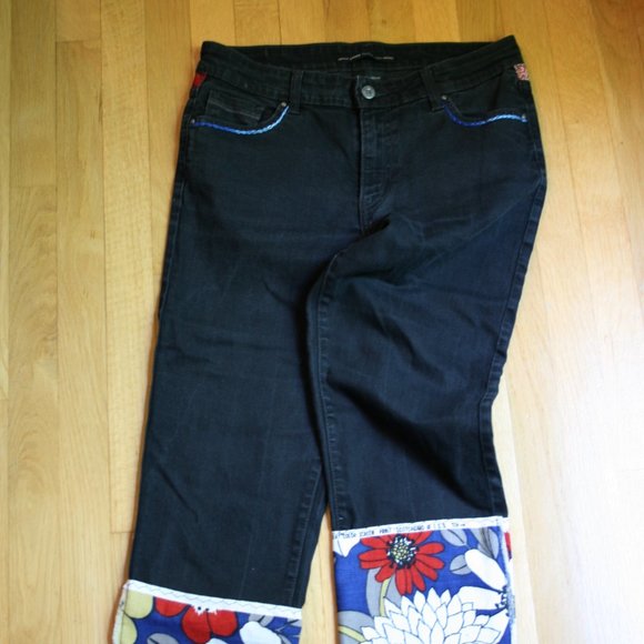 Embellished Black Jeans - Levi's Mid Rise Skinny Size 12M - Picture 2 of 4